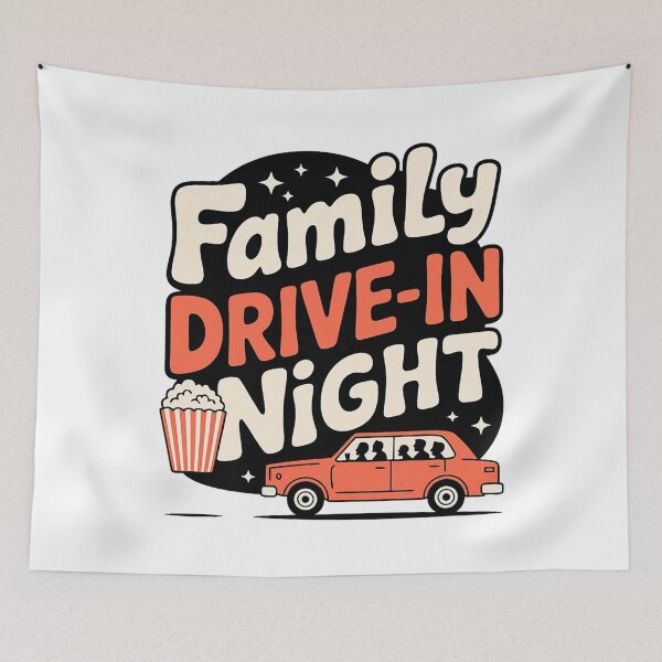 Item preview, Family Drive-in Movie Retro Film Drive-in Cinema Premium Tri-Blend designed and sold by Pavlovi.
