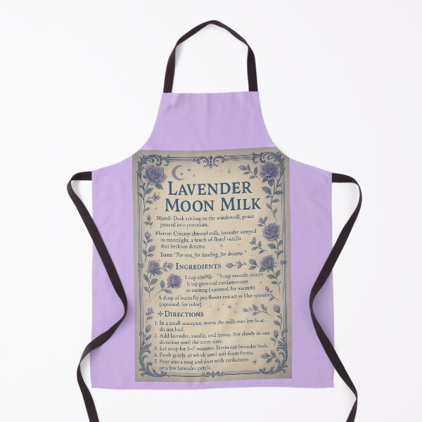 Item preview, Lavender Moon Milk — Cozy Gothic Cottagecore Recipe Art designed and sold by Mouraludia.