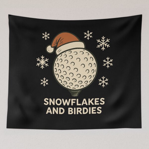 Item preview, Snowflakes And Birdies Santa Golf Fun designed and sold by LuminOrb.