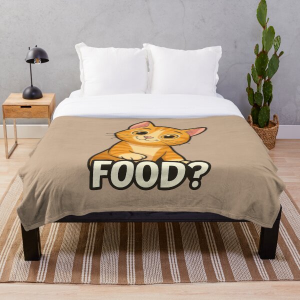 Artikelvorschau, Rescue Orange Cat Asking “FOOD?” – Cute Cartoon Cat Design entworfen und verkauft von HelpHaha.