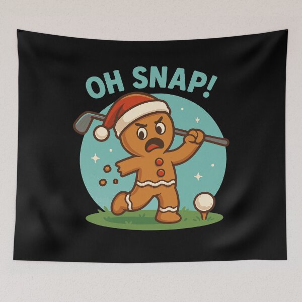 Item preview, Funny Golf Gingerbread Holiday Santa Claus designed and sold by LuminOrb.