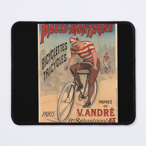 Item preview, Vintage Bicycle Poster | Passe-Montagne by V. André | Paris Art Nouveau Cycling Ad | Antique Print & Wall Art Decor designed and sold by artofuniverse.