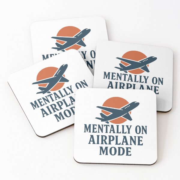Item preview, Mentally on Airplane Mode – Travel-Inspired Minimalist Quote designed and sold by SnappyPNG.
