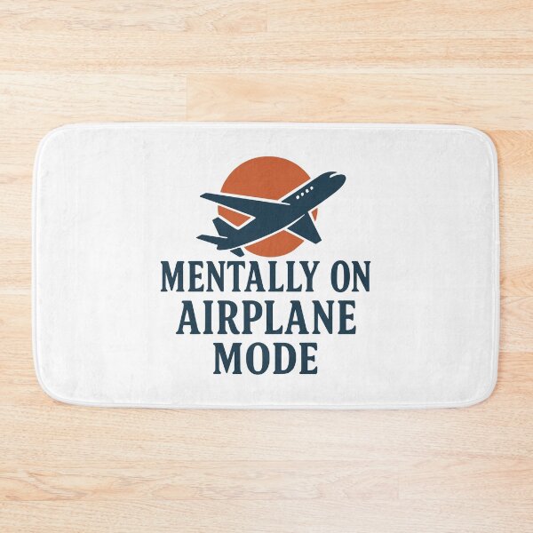 Item preview, Mentally on Airplane Mode – Travel-Inspired Minimalist Quote designed and sold by SnappyPNG.