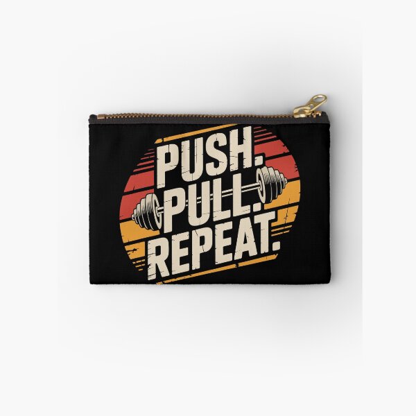 Item preview, Push Pull Repeat Minimalist Gym Quote designed and sold by Slaw-Creation.