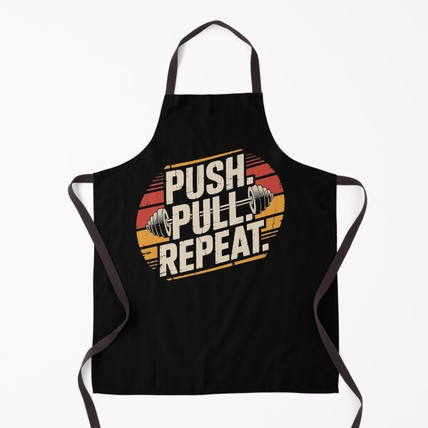 Item preview, Push Pull Repeat Minimalist Gym Quote designed and sold by Slaw-Creation.