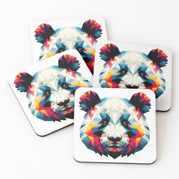 Item preview, a panda in a colorful polygon designed and sold by BeAr-tist.