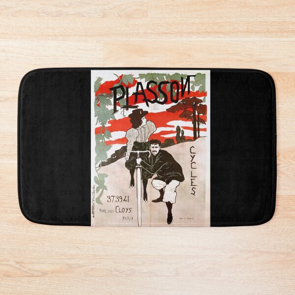 Item preview, Vintage Art Nouveau Poster | Plasson Cycles by Manuel Robbe | Bicycle Advertisement & Elegant Design designed and sold by artofuniverse.