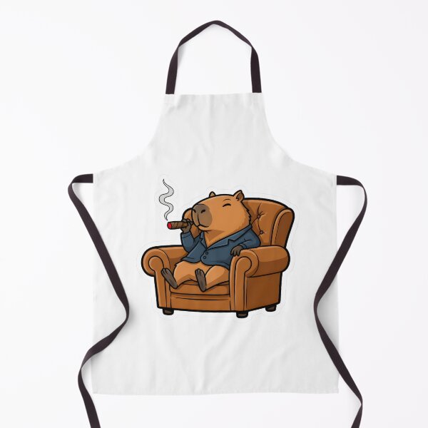 Item preview, A FUNNY CARTOON CAPIBARA SMOKES designed and sold by infinitearte.