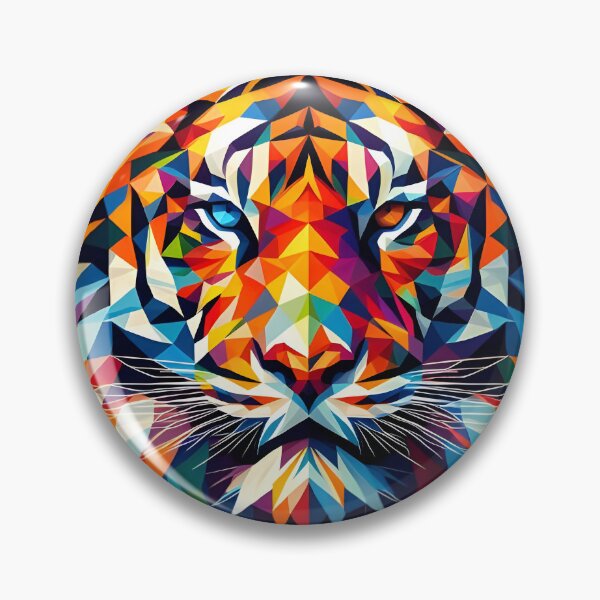 Item preview, a tiger in colorful polygon designed and sold by BeAr-tist.