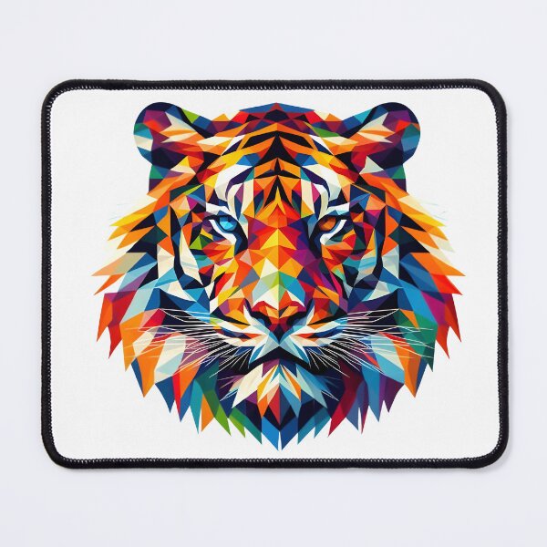 Item preview, a tiger in colorful polygon designed and sold by BeAr-tist.