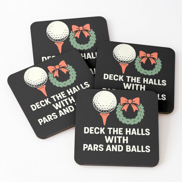 Item preview, Deck The Halls With Pars And Balls Holiday Golf designed and sold by LuminOrb.