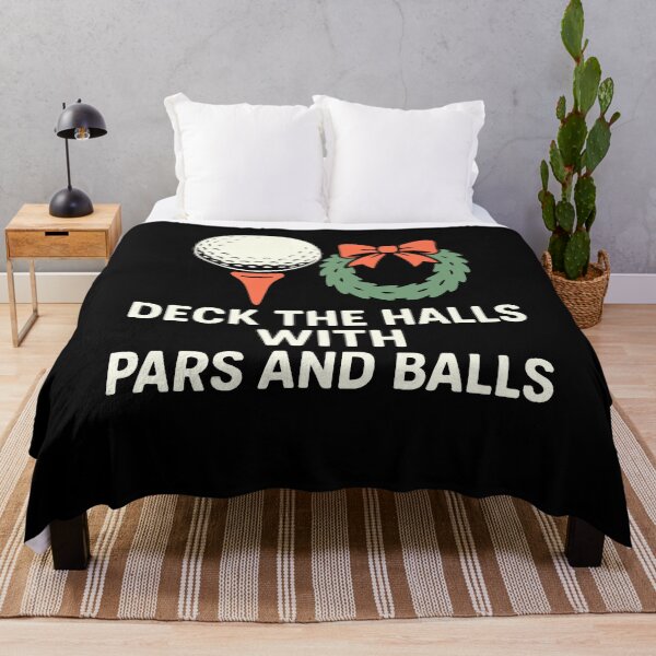 Item preview, Deck The Halls With Pars And Balls Holiday Golf designed and sold by LuminOrb.