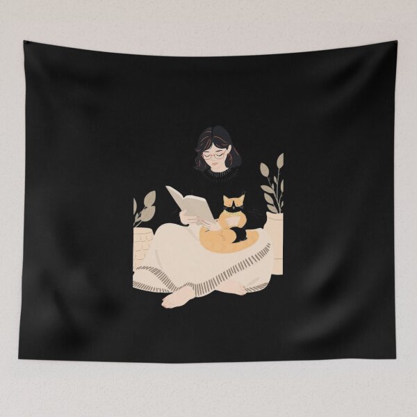 Item preview, Read, Relax, Repeat – Cozy Cat & Book Tee designed and sold by EcoArtTees.