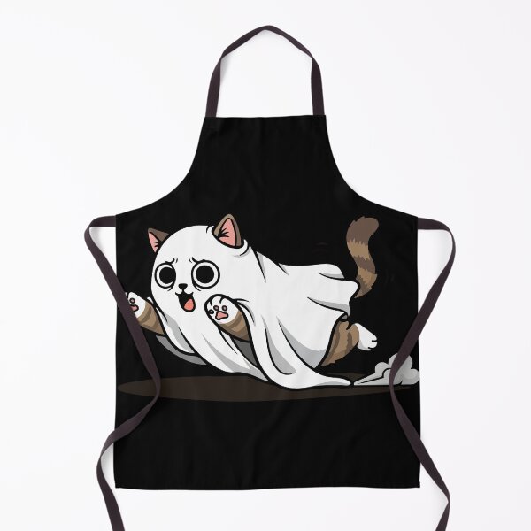 Item preview, Surprised Cat Ghost Running Cute  designed and sold by SillyPawsStudio.