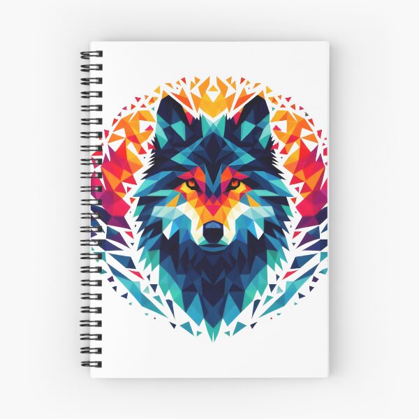 Item preview, a wolf in a colorful polygon designed and sold by BeAr-tist.