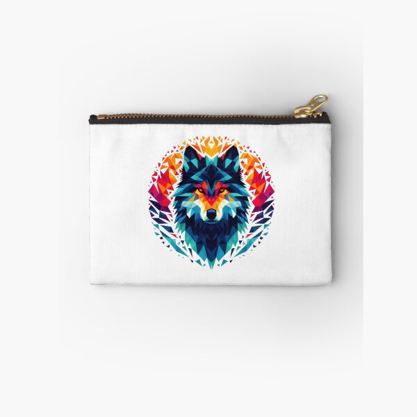 Item preview, a wolf in a colorful polygon designed and sold by BeAr-tist.