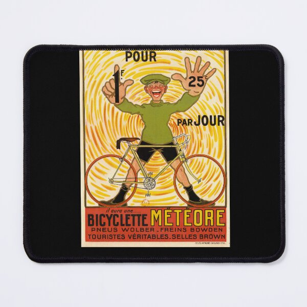 Item preview, Vintage Bicycle Poster | Art Nouveau Style | Bicyclette Météore | Early 20th Century Cycling Enthusiasm & Vibrant Colors designed and sold by artofuniverse.
