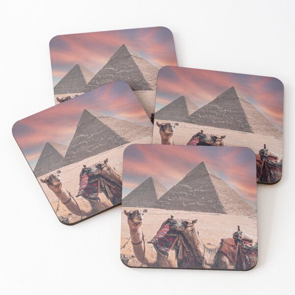 Item preview, Camels in front of the Pyramids of Giza designed and sold by Mauswohn.