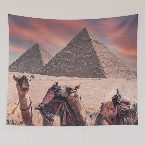 Item preview, Camels in front of the Pyramids of Giza designed and sold by Mauswohn.
