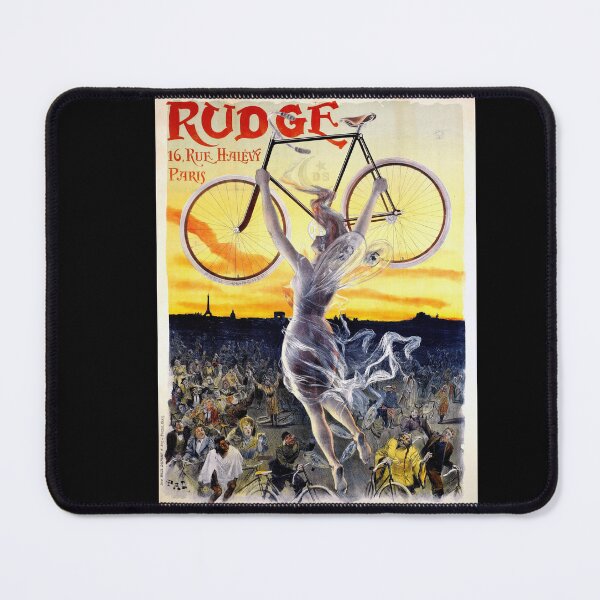 Item preview, Vintage Rudge Bicycle Poster | Art Nouveau Style | Parisian Elegance & Empowerment | 19th Century Cyclist Advertisement designed and sold by artofuniverse.