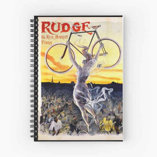 Item preview, Vintage Rudge Bicycle Poster | Art Nouveau Style | Parisian Elegance & Empowerment | 19th Century Cyclist Advertisement designed and sold by artofuniverse.