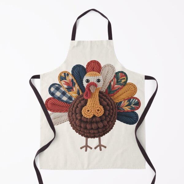 Item preview, Crochet Turkey Cute Handmade Thanksgiving Yarn Art designed and sold by FreshVibe Prints.