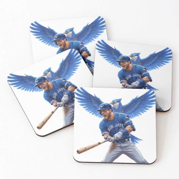 Item preview, Fierce Blue Jays Warrior – Battle Swing Art with Powerful Blue Jay Spirit Bird designed and sold by Gurjeetpixelart.