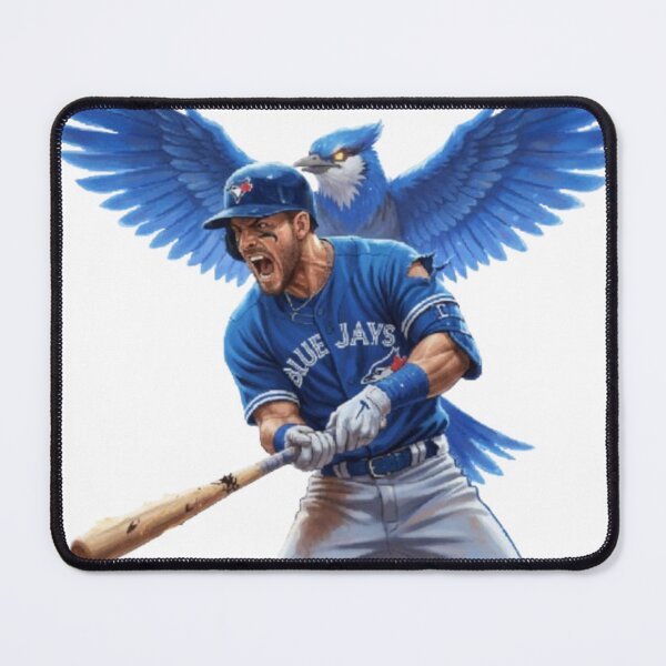 Item preview, Fierce Blue Jays Warrior – Battle Swing Art with Powerful Blue Jay Spirit Bird designed and sold by Gurjeetpixelart.