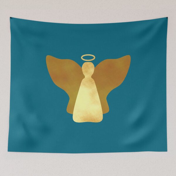 Item preview, Golden Angel on blue - Calm, Sensory-Friendly designed and sold by CreaTwinkles.