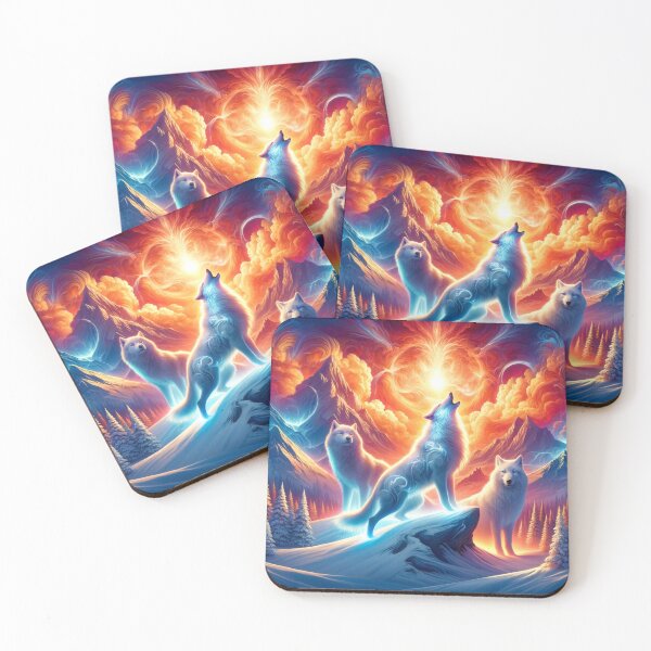 Item preview, Wolves of Fire and Ice – Guardians of the Spiritual Sun designed and sold by Tommandjerry.