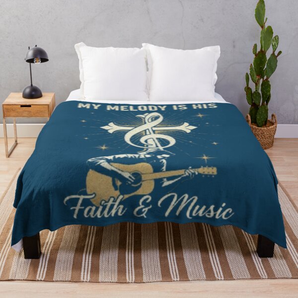 Item preview, Faith Through Music – Christian Guitar & Cross Worship Design designed and sold by Syrupulse.