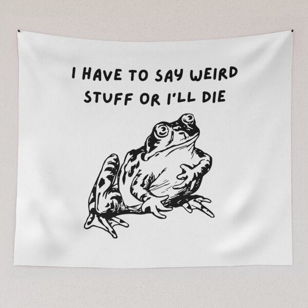 Item preview, I Have To Say Weird Stuff Or I Will Die Black Quote designed and sold by JuliusaMenzelo.
