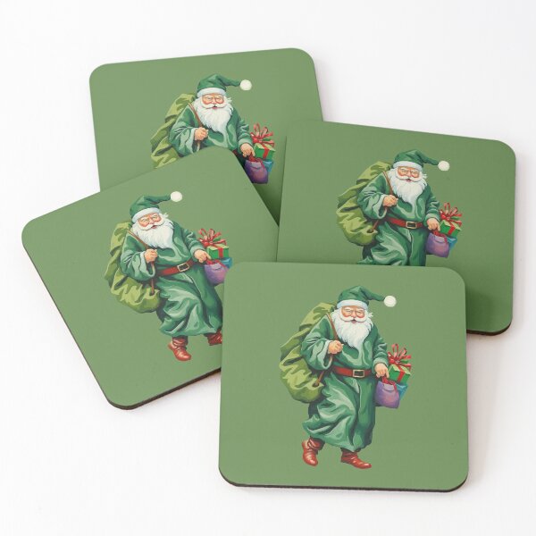 Item preview, Victorian Father Christmas Wearing Green Robes Cut Out designed and sold by taiche.