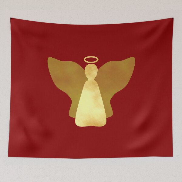 Item preview, Golden Angel on red - Calm, Sensory-Friendly designed and sold by CreaTwinkles.