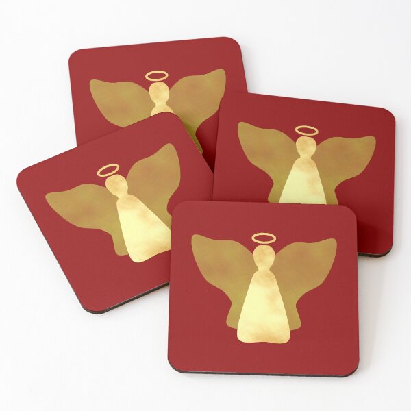 Item preview, Golden Angel on red - Calm, Sensory-Friendly designed and sold by CreaTwinkles.