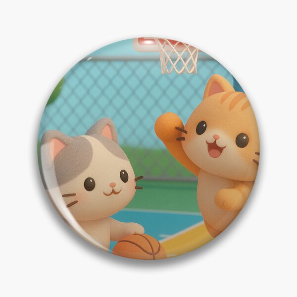 Item preview, Kawaii cats play basketball designed and sold by Mauswohn.