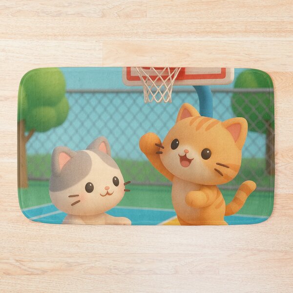 Item preview, Kawaii cats play basketball designed and sold by Mauswohn.