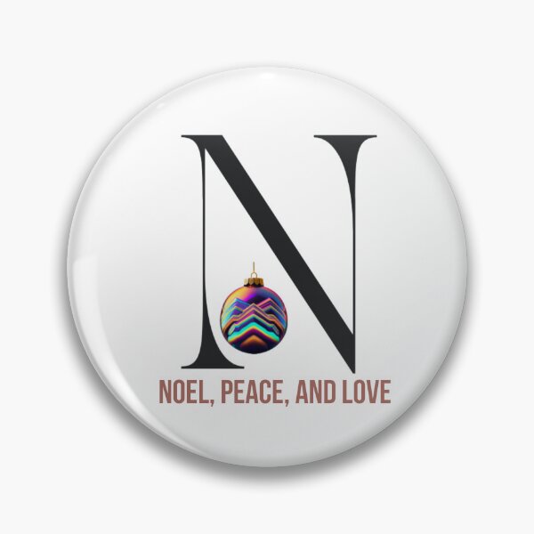 Item preview, Letter N Christmas Monogram – Black Alphabet with Indecent Shiny Ball Ornament & Festive Greeting designed and sold by Cultradesign.