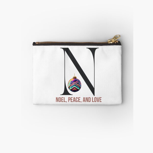 Item preview, Letter N Christmas Monogram – Black Alphabet with Indecent Shiny Ball Ornament & Festive Greeting designed and sold by Cultradesign.