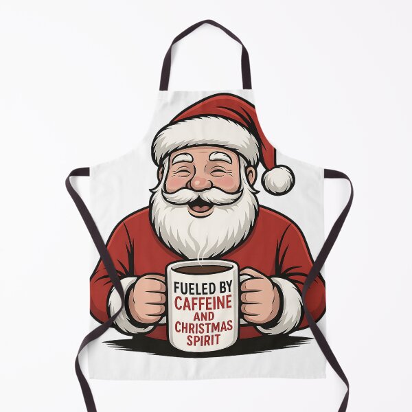 Item preview, Fueled by Caffeine and Christmas Spirit Santa Mug Design designed and sold by ShirtHatch.