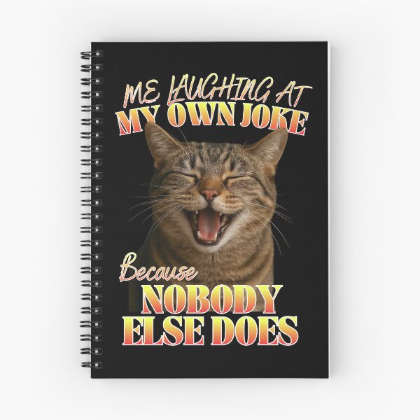 Item preview, Laughing at myself, funny cat meme designed and sold by coloursforkids.