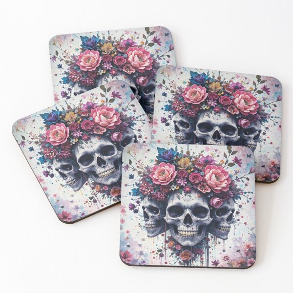 Item preview, Skulls and Flowers – Gothic Floral Art of Death and Beauty  designed and sold by TheCleverSkull.