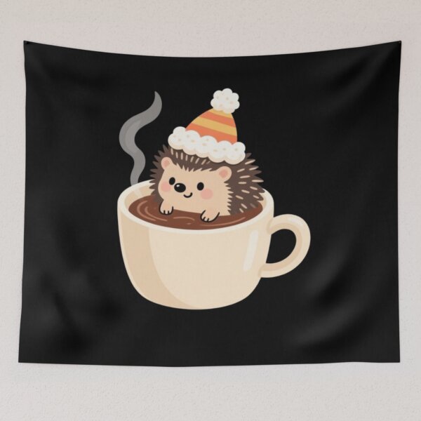 Item preview, Hedgehog in a Mug designed and sold by Aetheriswork.