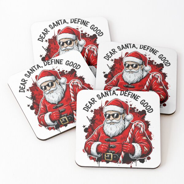 Item preview, Dear Santa Define Good – Grunge Cool Santa Christmas Design designed and sold by TEEHUP.