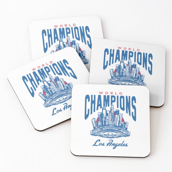 Item preview, Los Angeles Dodgers World Champs Baseball Stadium Cityscape designed and sold by MarlinConroy.