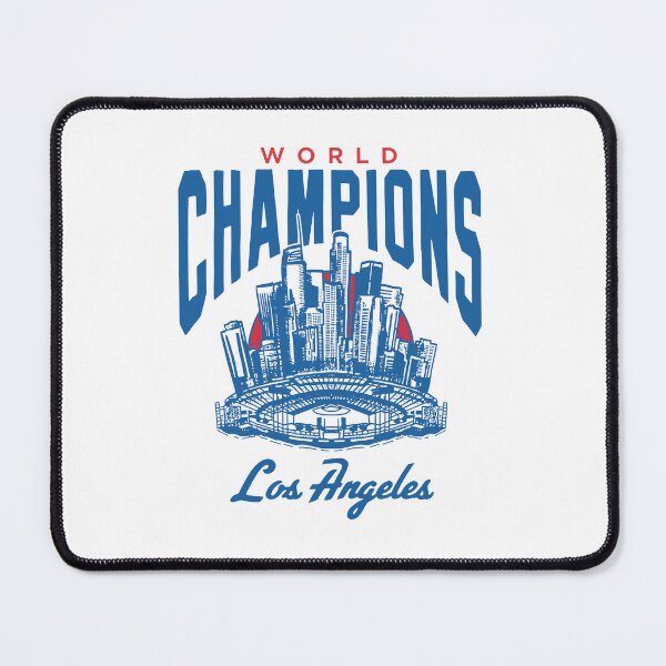 Item preview, Los Angeles Dodgers World Champs Baseball Stadium Cityscape designed and sold by MarlinConroy.