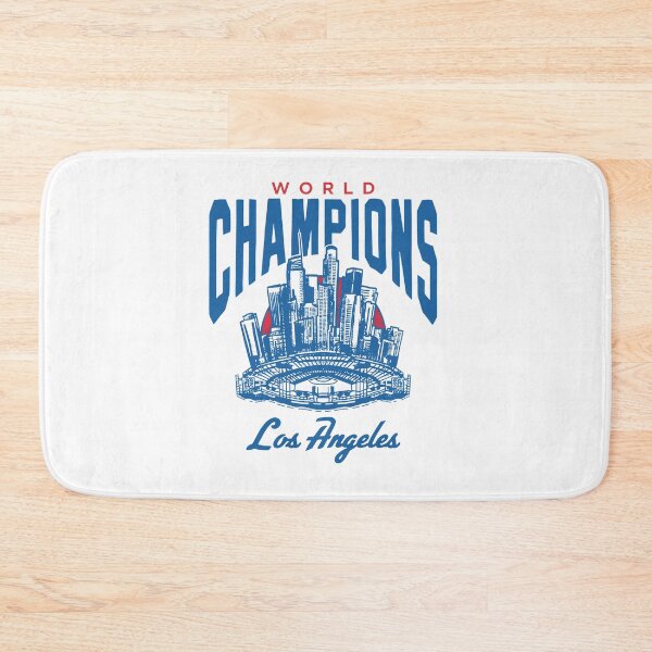 Item preview, Los Angeles Dodgers World Champs Baseball Stadium Cityscape designed and sold by MarlinConroy.
