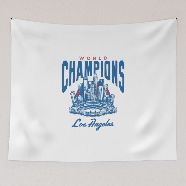 Item preview, Los Angeles Dodgers World Champs Baseball Stadium Cityscape designed and sold by MarlinConroy.