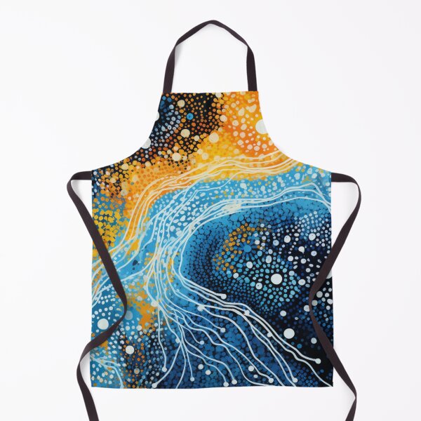 Item preview, Aboriginal Inspired Dot Art - Abstract Lava In Ice designed and sold by GrinGalore.
